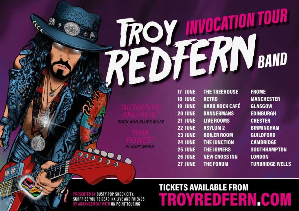 Troy Redfern_Updated June 2024 UK Headline Tour Poster_horizontal Troy Redfern