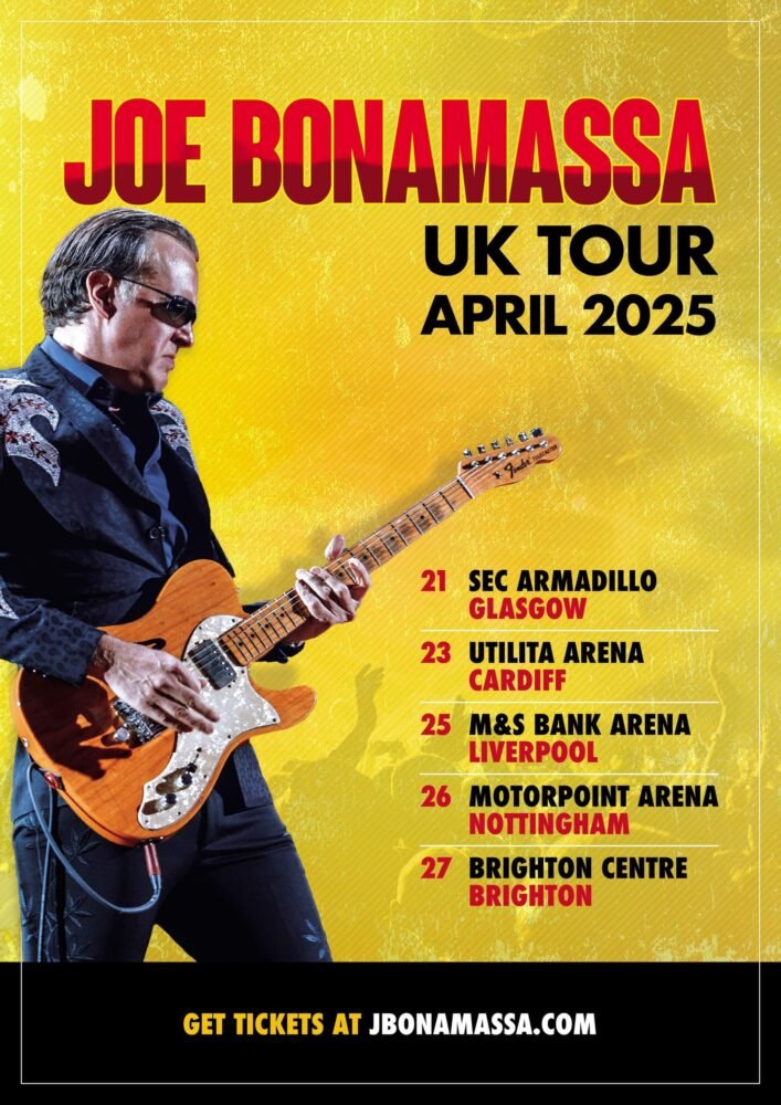 Joe Bonamassa_April 2025 UK Arena Tour Poster_a Joe Bonamassa