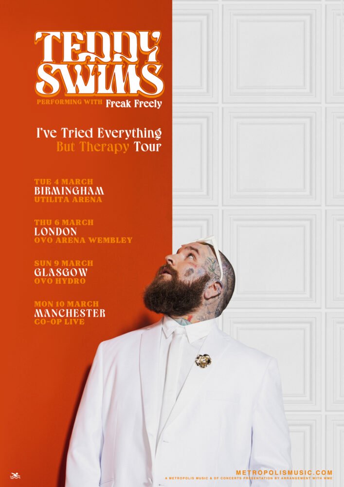 Teddy Swims March 2025 UK Tour Poster Teddy Swims