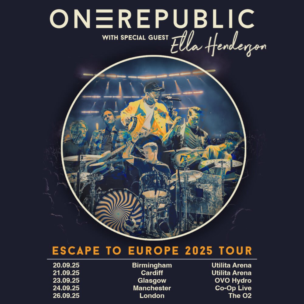OneRepublic 2025 UK Tour Poster OneRepublic