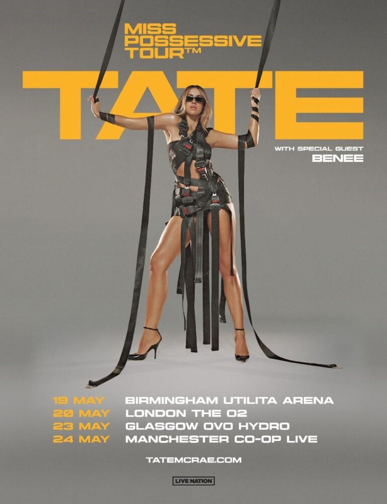 Tate McRae UK Tour Poster 2025 Tate McRae