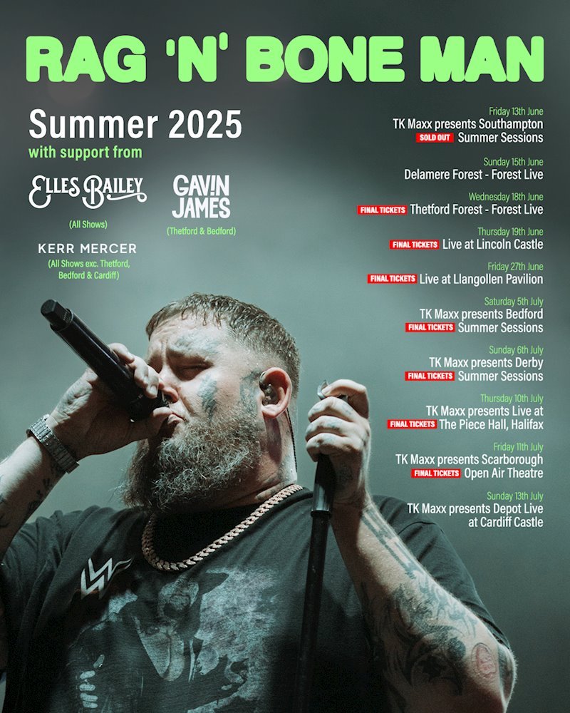 Rag N Bone Man UK Tour Poster
