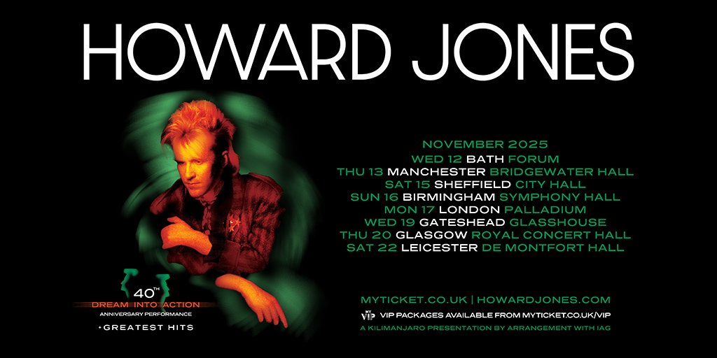 Howard Jones 2025 UK Tour Artwork Howard Jones