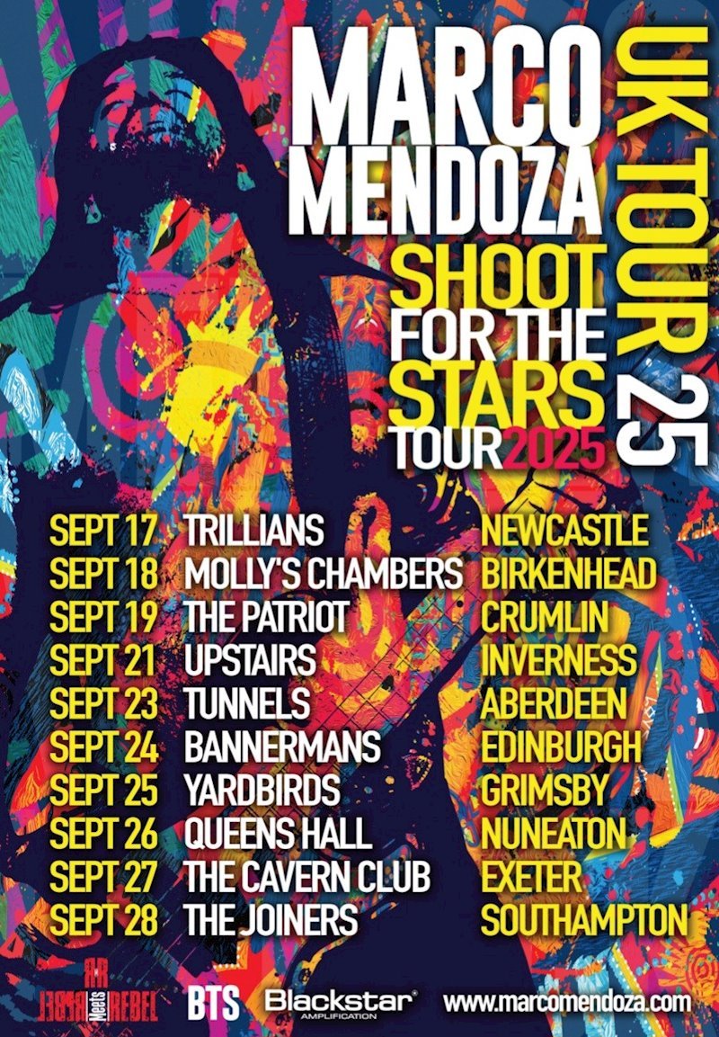 Marco Mendoza UK Tour poster Marco Mendoza