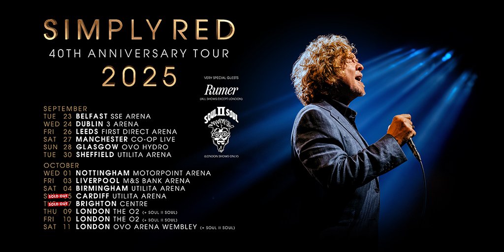 Rumer Announced As Special Guest For Simply Red 40th Anniversary 2025 UK Arena Tour