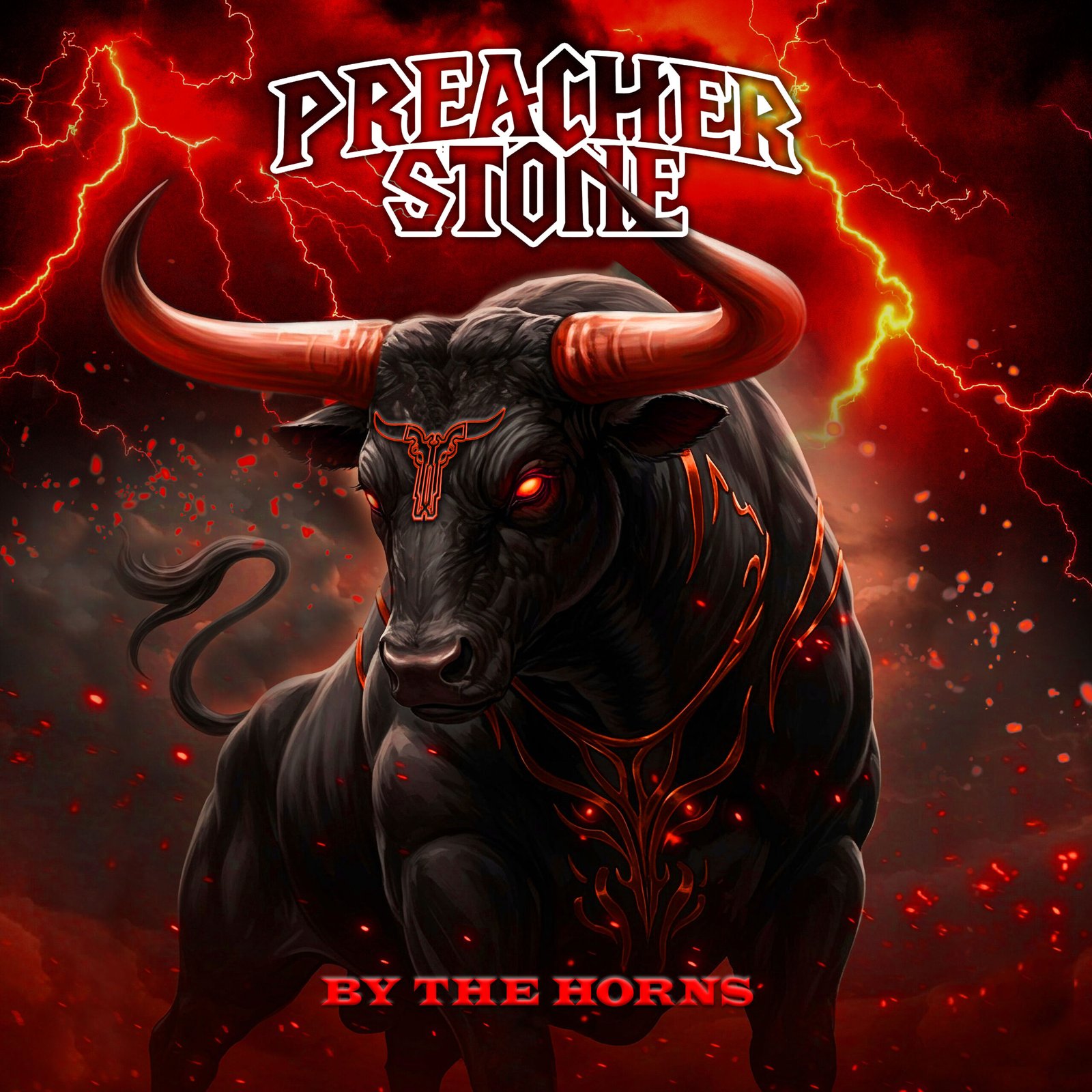 Preacher Stone - By The Horns - Cover Art Preacher Stone