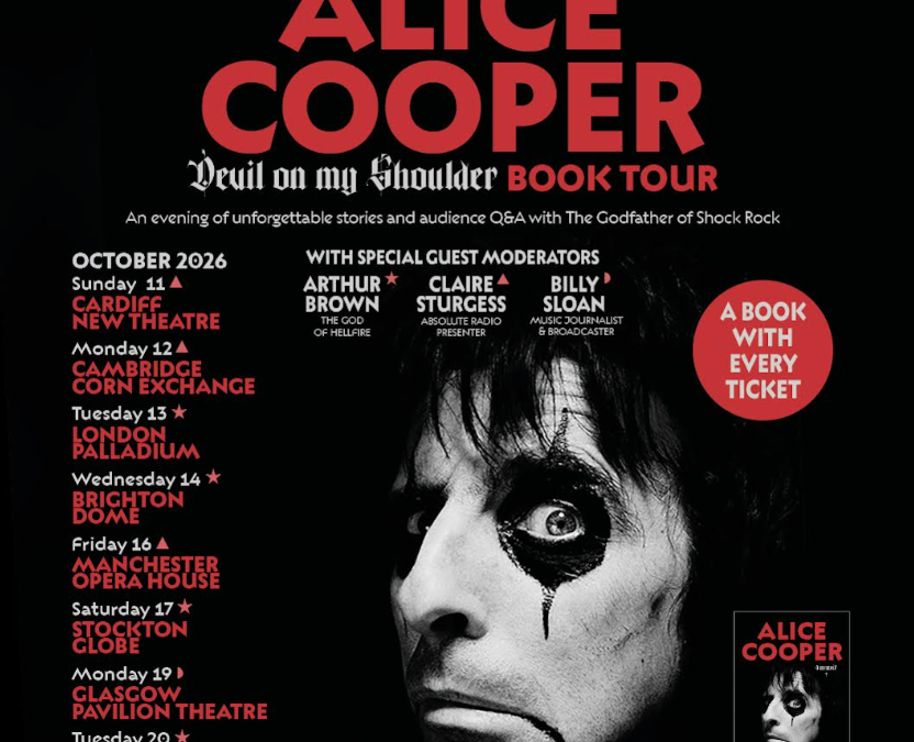 Alice Cooper October 2026 Book Tour Special Hosts Announcement